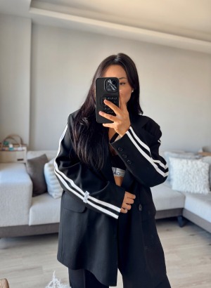 YANI ŞERİTLİ BLAZER CEKET