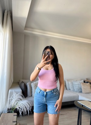 Orj Marka Denim Şort (Mavi)