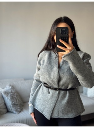 KEMERLİ HIRKA (Gri)