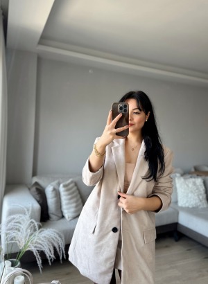 BLAZER CEKET - ETEK TAKIM (Taş)