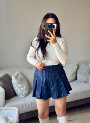 ÇİZGİLİ KAŞE ŞORT