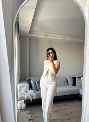 Tek Omuz Yelekli Takım