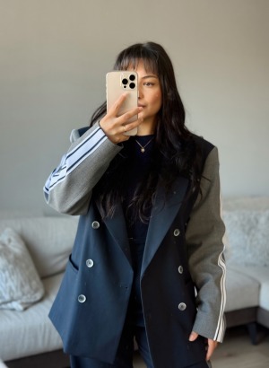 YANI ŞERİTLİ BLAZER ÇEKET
