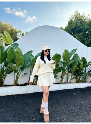 ETEKLİ TRİKO TAKIM (Ekru)