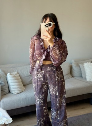 ÖNÜ KRUVAZE PALAZZO TAKIM