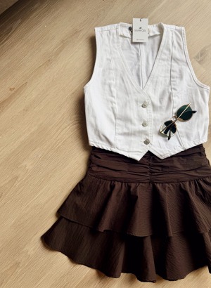 DENİM 3 DÜĞME YELEK