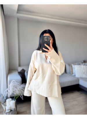 FİTİLLİ TRİKO TAKIM (Ekru)