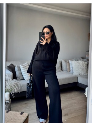 FİTİLLİ TRİKO TAKIM (Siyah)