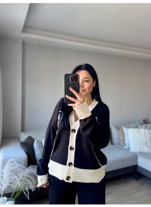 DESENLİ HIRKALI FİTİLLİ TAKIM (Siyah)