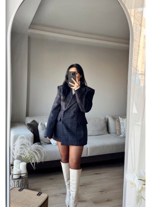 EKOSELİ KAŞE BLAZER CEKET