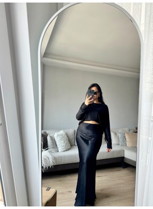 MAKSİ BOY VELEV SATEN ETEK