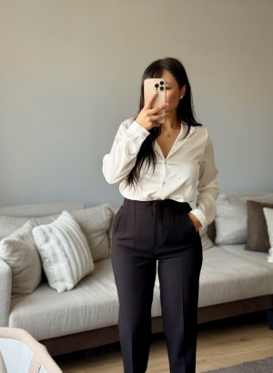 ZARA MODEL HAVUÇ PANTOLON (Siyah)