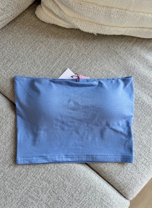 PEDLİ STRAPLEZ CROP (Mavi)